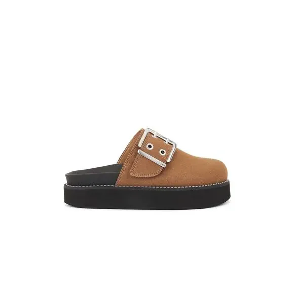 【GANNI】SUEDE FEMININE BUCKLE MULES Ganni | Shoes | Ganni Feminine Buckle Mule Sandal Suede